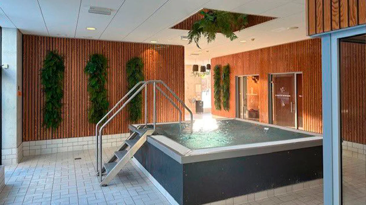 Saunaen hos Roskilde Badet