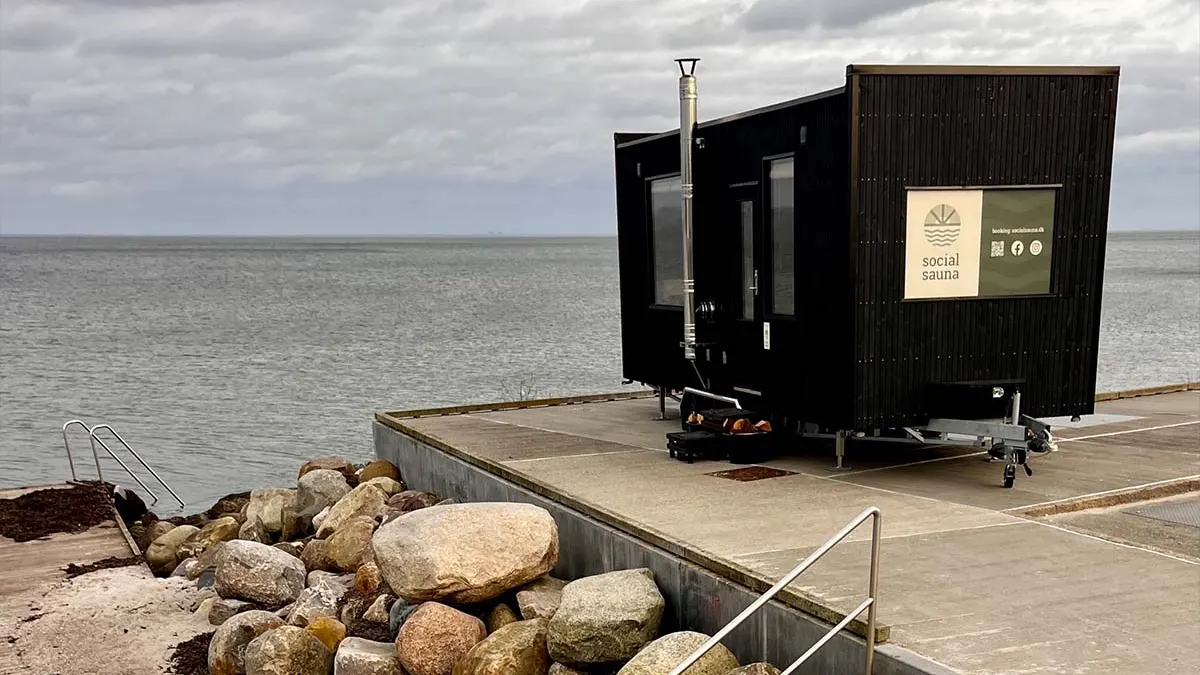 Saunaen hos Social Sauna – Bellevue Strand