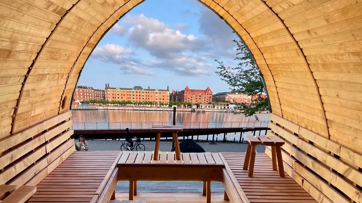 Saunaen hos KYND Kalvebod Brygge