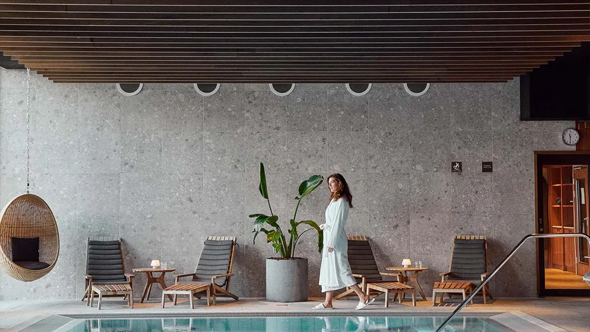 Saunaen hos Strandpark Wellness